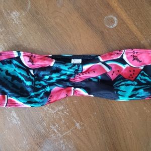 Watermelon Strapless Bandeau Bikini Top
